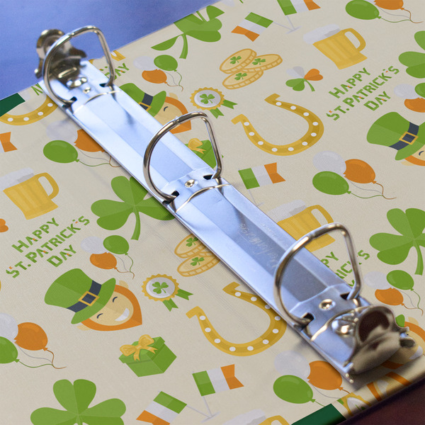 St. Patrick's Day 3 Ring Binders - Full Wrap - 1" - DETAIL