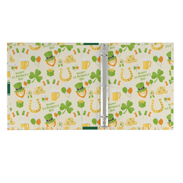 St. Patrick's Day 3 Ring Binders - Full Wrap - 1" - OPEN INSIDE
