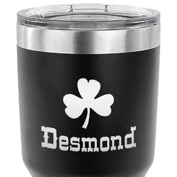 St. Patrick's Day 30 oz Stainless Steel Tumbler - Black - Single Sided (Personalized)