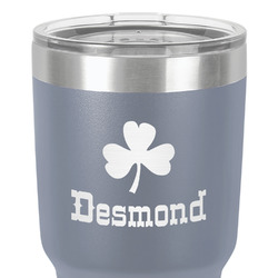 St. Patrick's Day 30 oz Stainless Steel Tumbler - Grey - Double-Sided (Personalized)