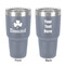 St. Patrick's Day 30 oz Stainless Steel Tumbler - Grey - Double-Sided (Personalized)
