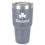 St. Patrick's Day 30 oz Stainless Steel Tumbler - Grey - Single-Sided (Personalized)