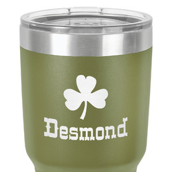 St. Patrick's Day 30 oz Stainless Steel Tumbler - Olive - Double-Sided (Personalized)