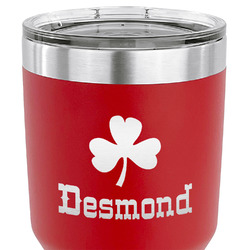 St. Patrick's Day 30 oz Stainless Steel Tumbler - Red - Double Sided (Personalized)