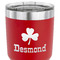 St. Patrick's Day 30 oz Stainless Steel Ringneck Tumbler - Red - CLOSE UP