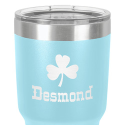 St. Patrick's Day 30 oz Stainless Steel Tumbler - Teal - Single-Sided (Personalized)