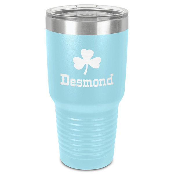Custom St. Patrick's Day 30 oz Stainless Steel Tumbler - Teal - Single-Sided (Personalized)