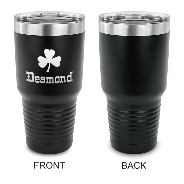 St. Patrick's Day 30 oz Stainless Steel Ringneck Tumblers - Black - Single Sided - APPROVAL