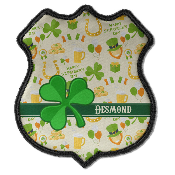 Custom St. Patrick's Day Iron On Shield Patch C w/ Name or Text