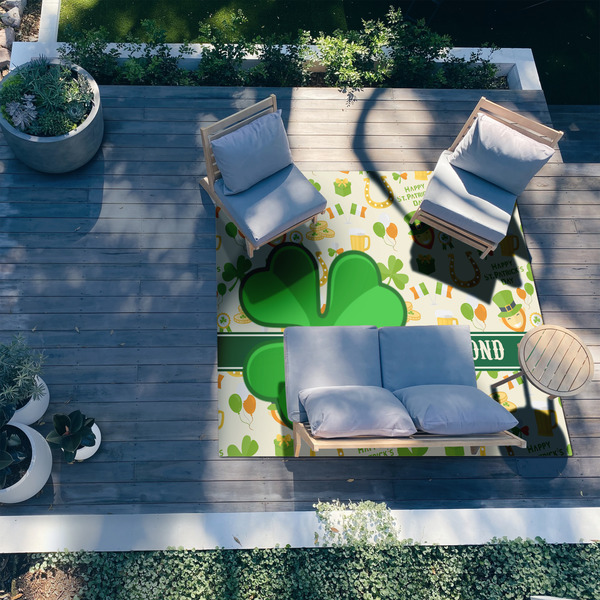 St. Patrick's Day 8'x10' Patio Rug - In context