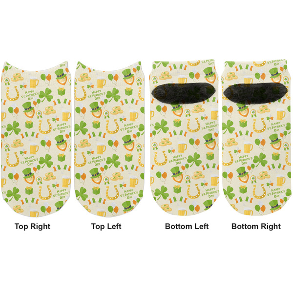 St. Patrick's Day Adult Ankle Socks - Double Pair - Front and Back - Apvl