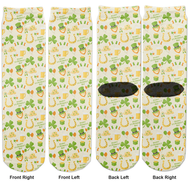 St. Patrick's Day Adult Crew Socks - Double Pair - Front and Back - Apvl