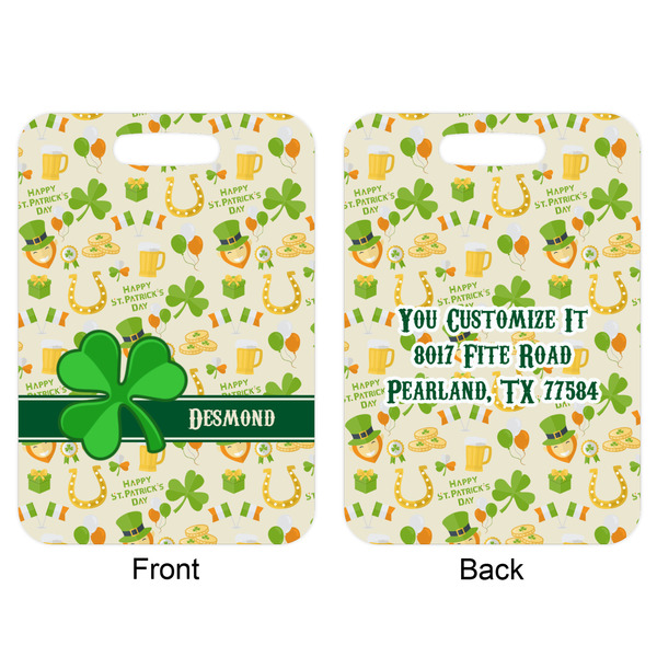 St. Patrick's Day Aluminum Luggage Tag (Front + Back)
