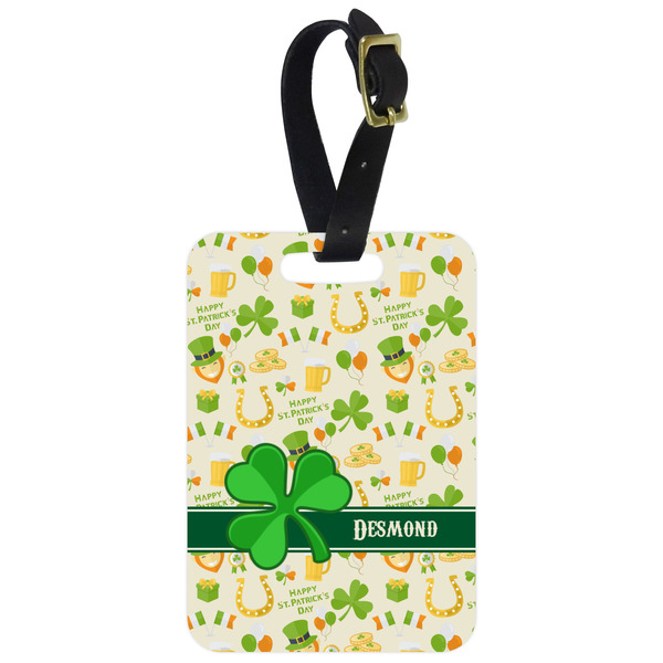 Custom St. Patrick's Day Metal Luggage Tag w/ Name or Text
