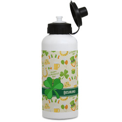 St. Patrick's Day Water Bottles - Aluminum - 20 oz - White (Personalized)