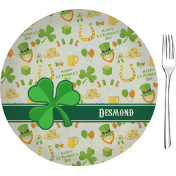 St. Patrick's Day 8" Glass Appetizer / Dessert Plates - Single or Set (Personalized)