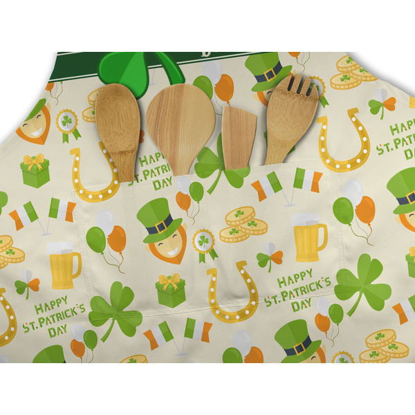 St. Patrick's Day Apron - Pocket Detail with Props