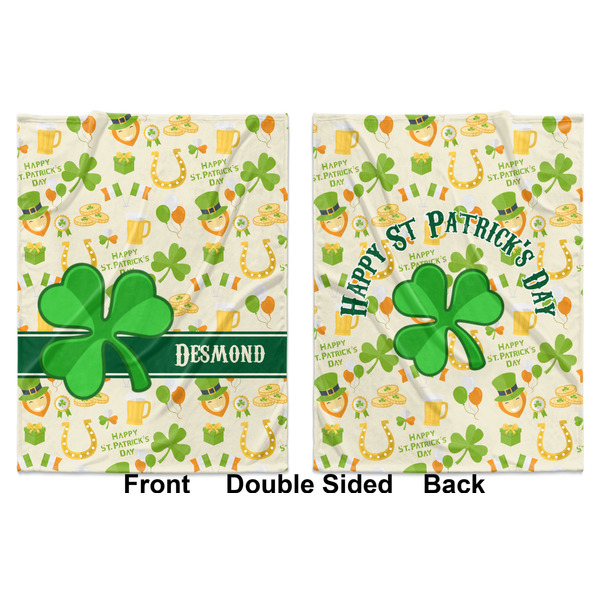 St. Patrick's Day Baby Blanket (Double Sided - Printed Front and Back)