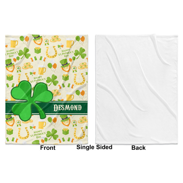 St. Patrick's Day Baby Blanket (Single Sided - Printed Front, White Back)