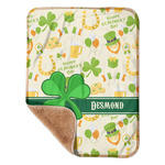St. Patrick's Day Sherpa Baby Blanket - 30" x 40" w/ Name or Text