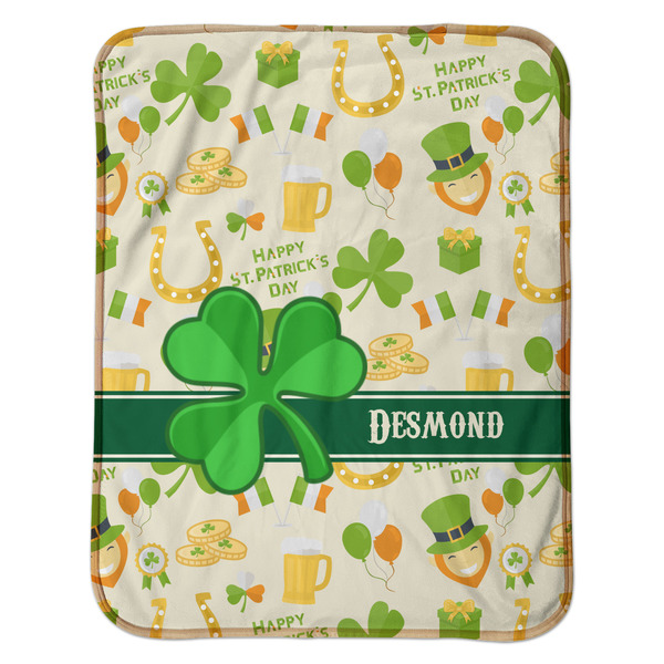 St. Patrick's Day Baby Sherpa Blanket - Flat
