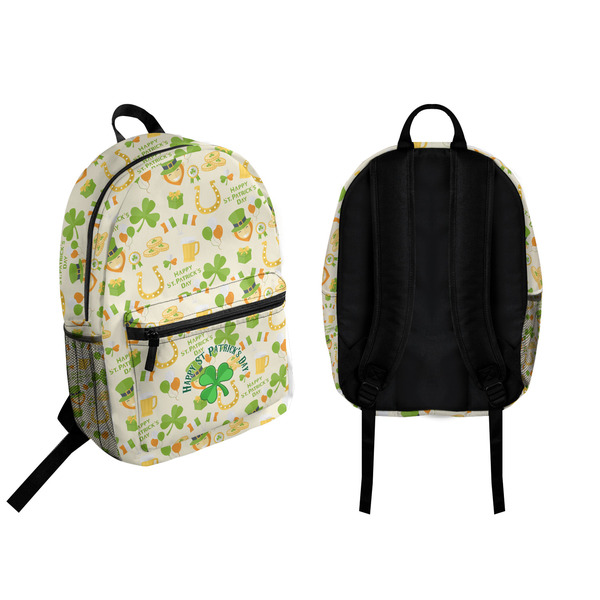 St. Patrick's Day Backpack front and back - Apvl