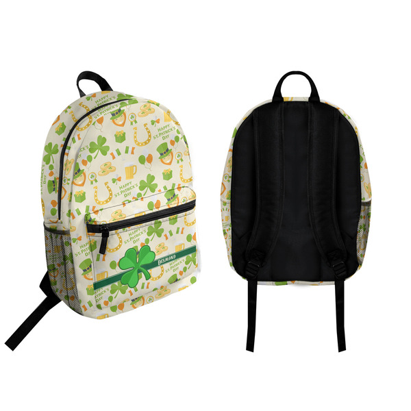 St. Patrick's Day Backpack front and back - Apvl