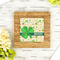 St. Patrick's Day Bamboo Trivet with 6" Tile - LIFESTYLE