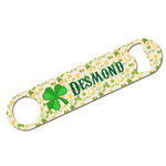 St. Patrick's Day Bar Bottle Opener - White w/ Name or Text