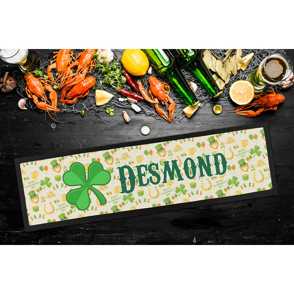 St. Patrick's Day Bar Mat - Large - LIFESTYLE