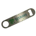 St. Patrick's Day Bar Bottle Opener - Silver w/ Name or Text