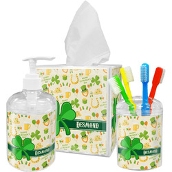 St. Patrick's Day Acrylic Bathroom Accessories Set w/ Name or Text