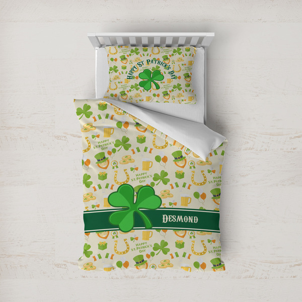 Custom St. Patrick's Day Duvet Cover Set - Twin (Personalized)