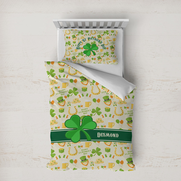 Custom St. Patrick's Day Duvet Cover Set - Twin XL (Personalized)