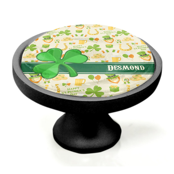 St. Patrick's Day Black Custom Cabinet Knob (Side)
