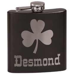 St. Patrick's Day Black Flask Set (Personalized)