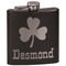 St. Patrick's Day Black Flask - Engraved Front