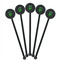 St. Patrick's Day Black Plastic 5.5" Stir Stick - Round - Fan View