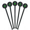 St. Patrick's Day Black Plastic 7" Stir Stick - Round - Fan View
