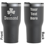 St. Patrick's Day RTIC Tumbler - Black - Engraved Front & Back (Personalized)