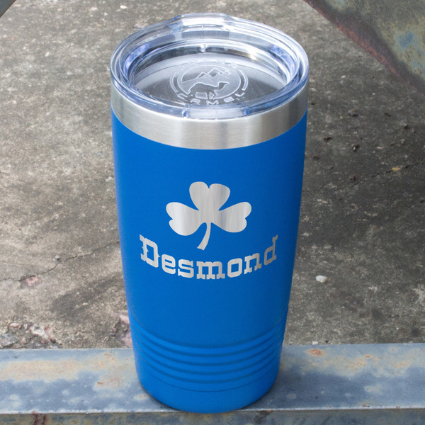 St. Patrick's Day Blue Polar Camel Tumbler - 20oz - Angled