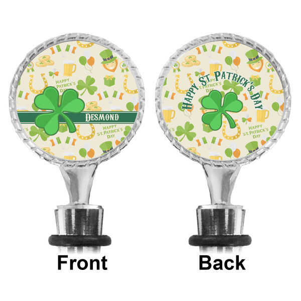 St. Patrick's Day Bottle Stopper - Front and Back