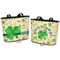 St. Patrick's Day Bucket Totes w/ Genuine Leather Trim - Regular - Front and Back - Apvl