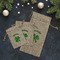 St. Patrick's Day Burlap Gift Bags - LIFESTYLE (Flat lay)