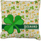 St. Patrick's Day Faux-Linen Throw Pillow 16" (Personalized)