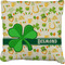 St. Patrick's Day Faux-Linen Throw Pillow 20" (Personalized)