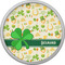 St. Patrick's Day Cabinet Knob - Nickel - Front