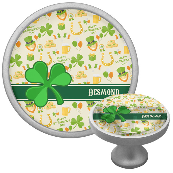 Custom St. Patrick's Day Cabinet Knob (Silver) (Personalized)