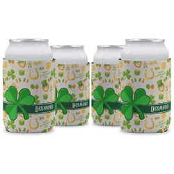 St. Patrick's Day Can Cooler (12 oz) - Set of 4 w/ Name or Text