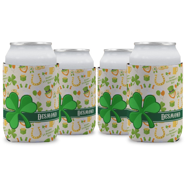 Custom St. Patrick's Day Can Cooler (12 oz) - Set of 4 w/ Name or Text
